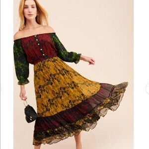 Anthropologie x Carolina K. Rose Garden Maxi Dress Size M